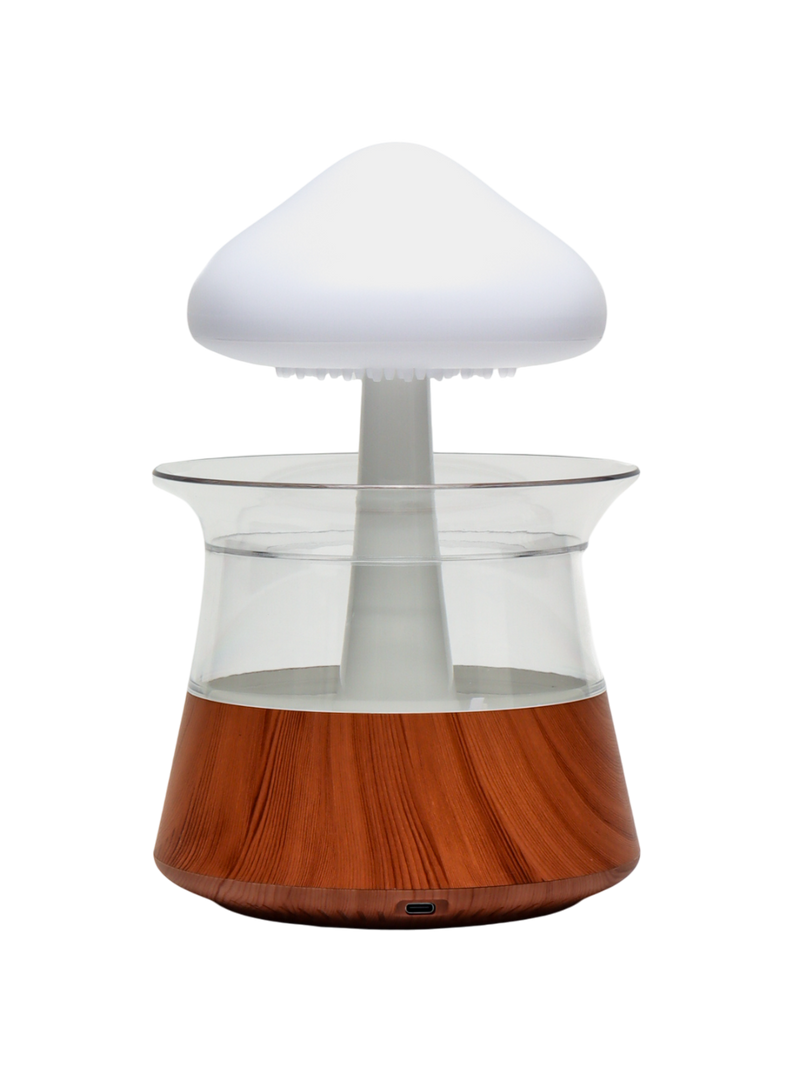 Umidificador Difusor De Aroma De design Nuvem e Chuva 7 Cores Luz Noturna Doméstica.